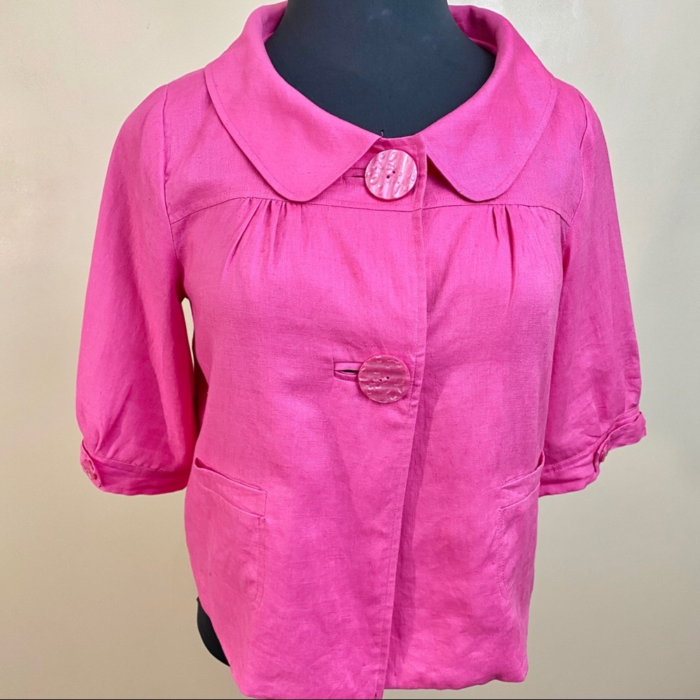 Lucy & Laurel Women’s Linen Bolero Style Jacket